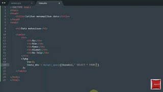 Tutorial menampilkan data dari database dengan php dan mysqli