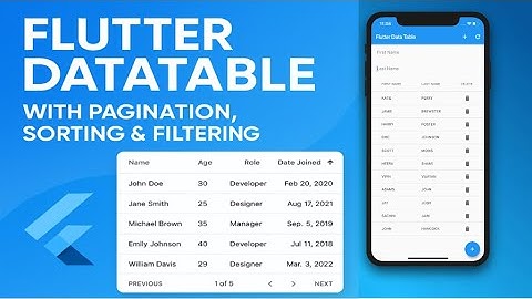 Flutter DataTable with Pagination, Sorting & Filtering | Master PaginatedDataTable! with Source Code