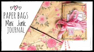 Easy Mini Junk Journal From A Paper Bag - Tutorial - Upcycle DIY