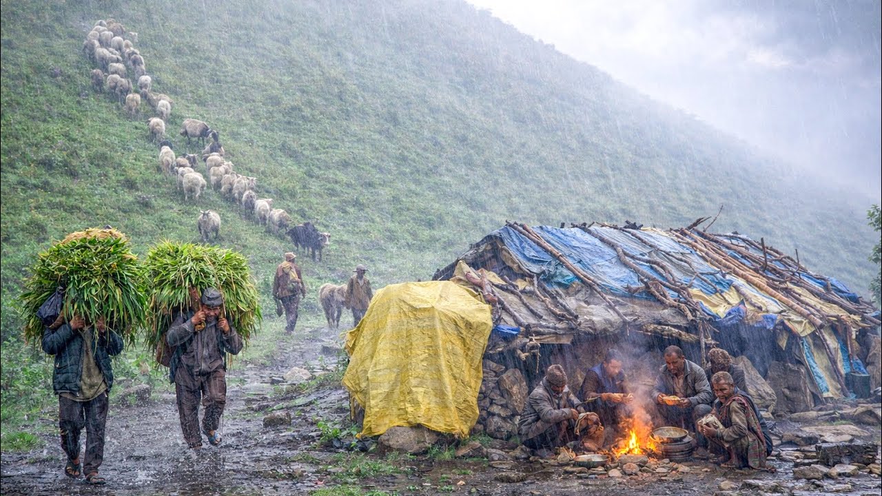 Life Inside a Nepali village During Extreme Rain Rural |Villages Daily Life in Monsoon |Village Life