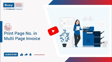 Print Page No. in Multi Page Invoice (Hindi) | Invoice Printing in BUSY | BUSY