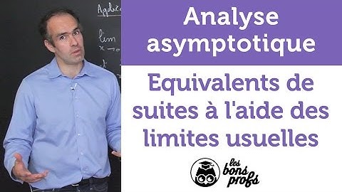 Equivalents de suites à l
