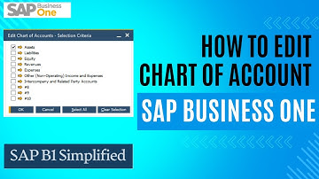 How to Edit Chart of Accounts in SAP Business One | SAP Business One | SAP B1 Simplified