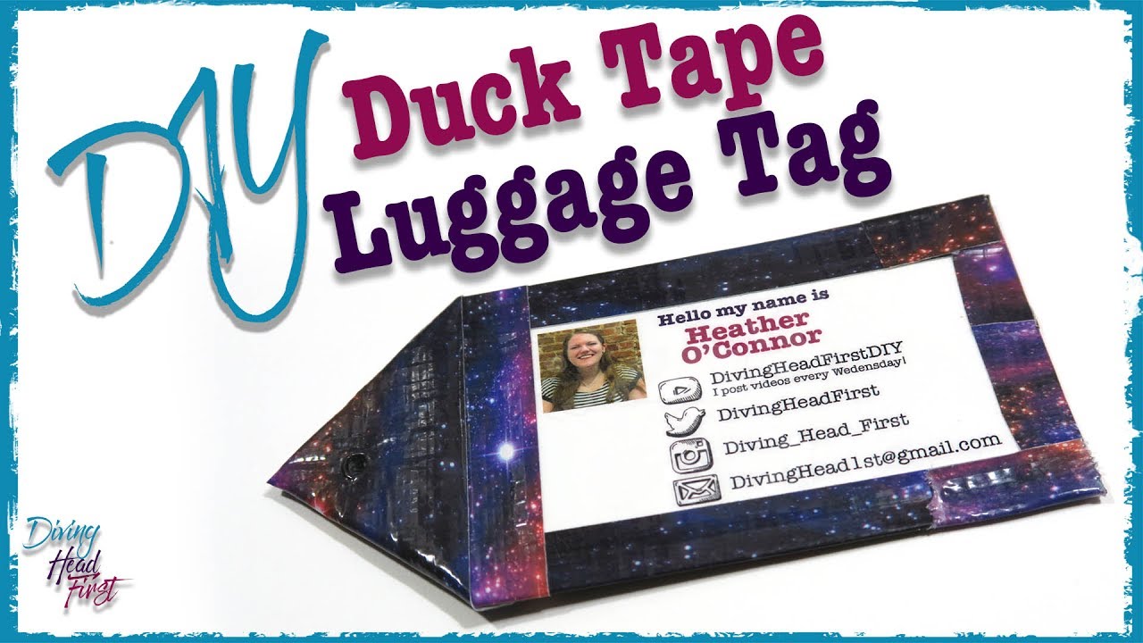Duck Tape Luggage Tag Diy Diving Head First Youtube