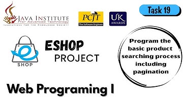 Basic Product Search Process with Pagination |Eshop Web Programming Task 19 Project | Java Institute