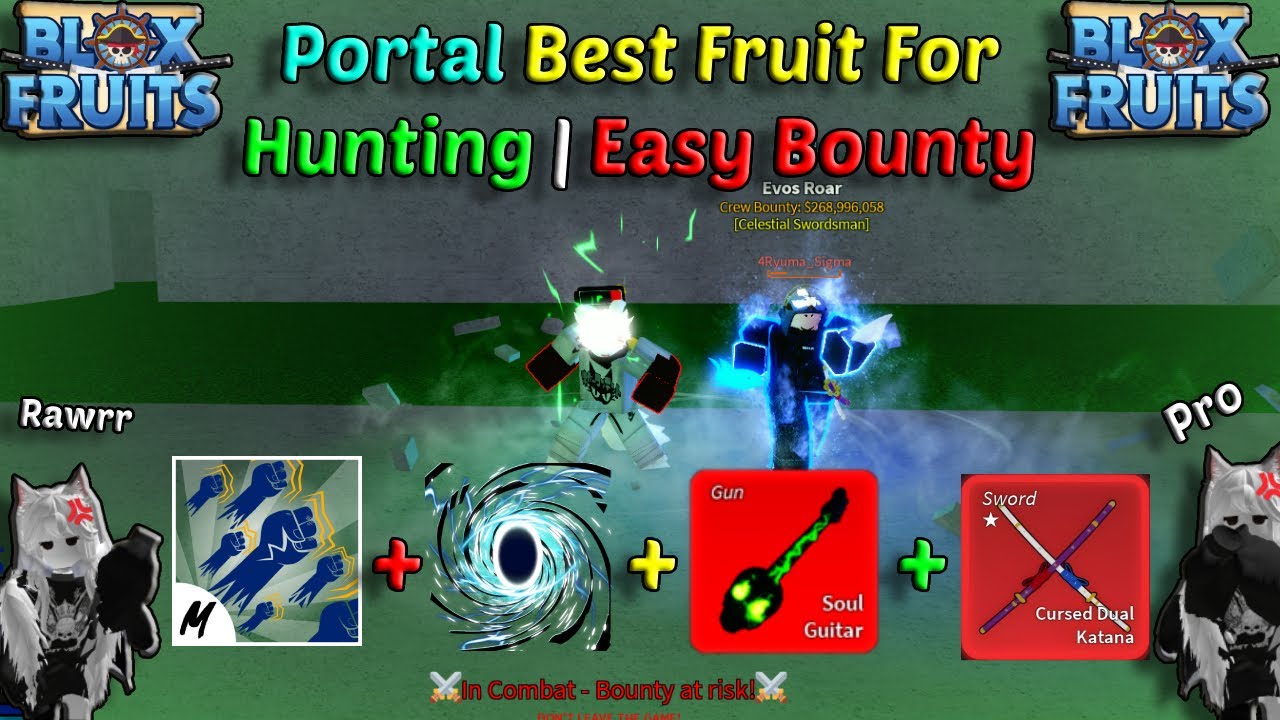 Portal Fruit Combo + God Human +CDK + Soul Guitar (Blox Fruits