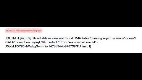 Solved: Base table or view not found