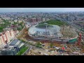 Петровский путевой дворец, парк и строящийся стадион Динамо