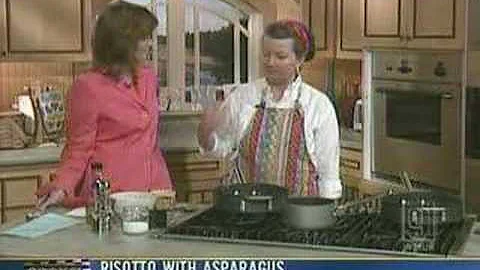 Susan Nye cooks asparagus risotto - bon apptit!