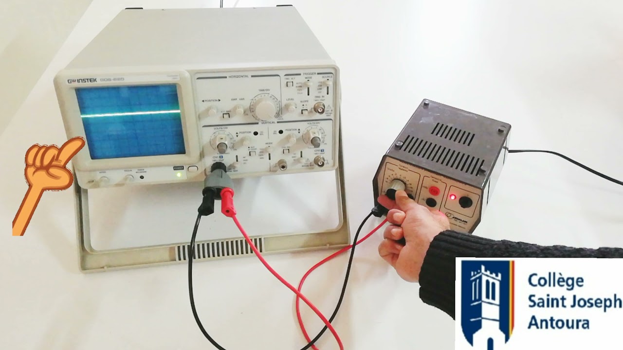 Visualisation d’une tension continue avec et sans balayage