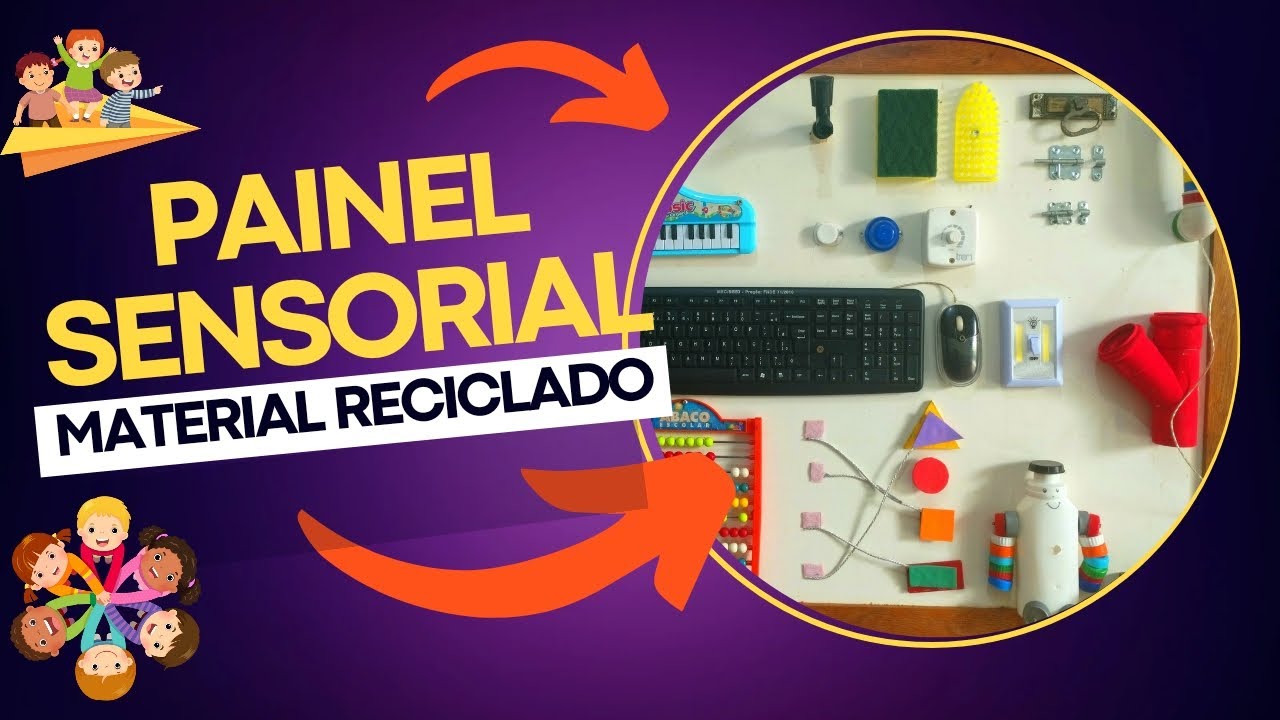 Painel Sensorial para atividades motoras com materiais reciclados - YouTube