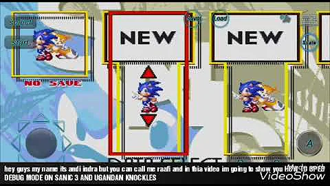 How to turn on debug mode on sonic 3 & knuckles android