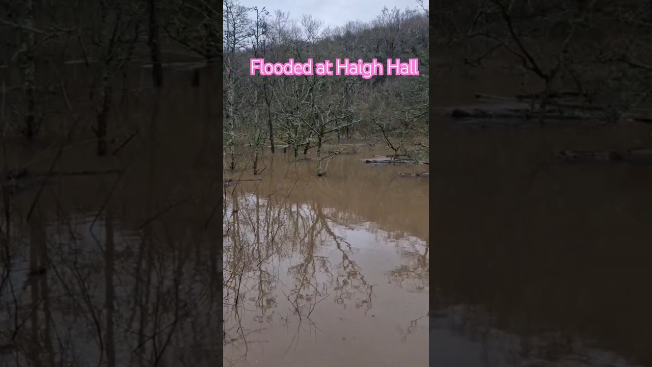 WOW...Flooded at Haigh Hall plantation Gates 