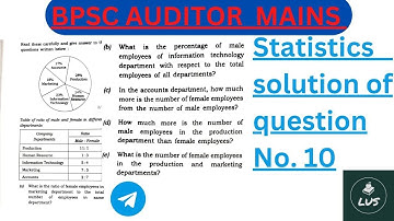Auditor Bpsc Mains statistics solution of Question no. 10