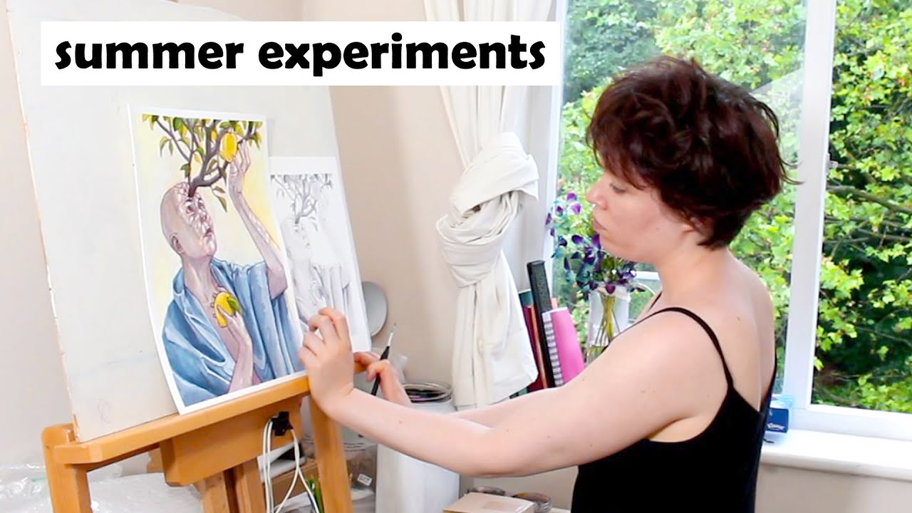 Starting New Paintings and Experimenting with Style - ARTIST VLOG