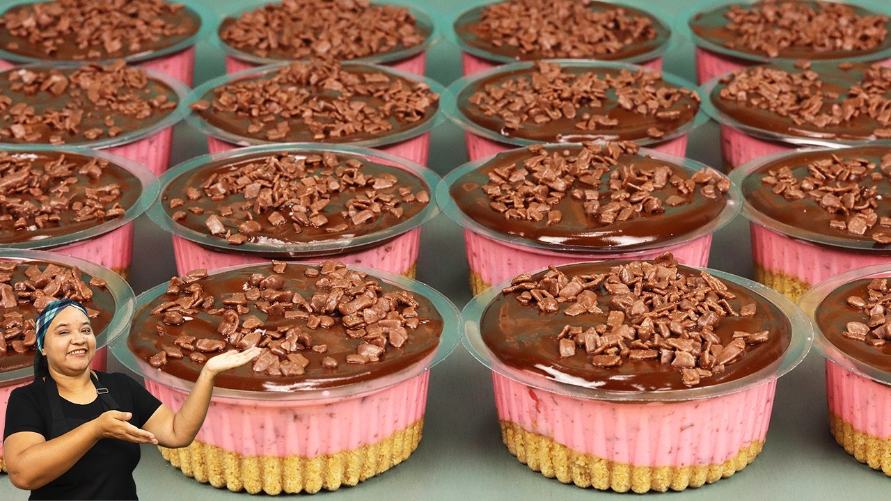 SOBREMESA No POTE MARAVILHOSA! Torta Mousse de Morango com Ganache