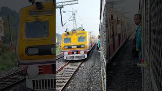 EMU Vs EMU Train Crossing ? indianrailways railway train rail viral shorts trending video