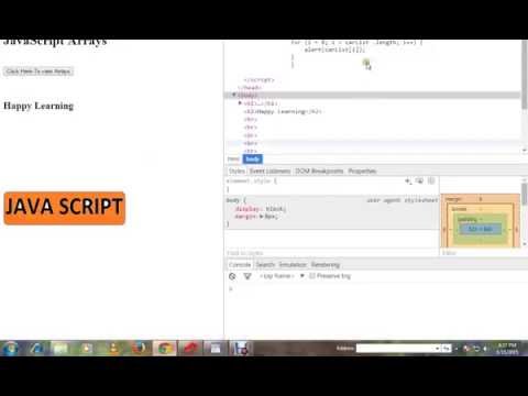 HOW TO USE ARRAYS IN JAVASCRIPT DEMO
