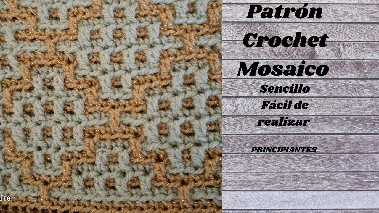 Patrón en Mosaico Crochet Sencillo  y muy fácil de realizar @CrochetMosaicoconMaría