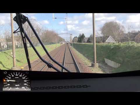 Meerijden met de machinist van Eindhoven naar Deurne. (met snelheidsmeter)