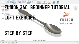 Fusion 360 Loft tutorial: 3D spoon