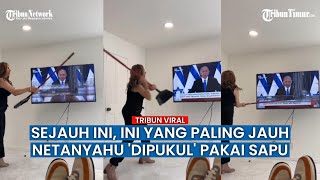 Momen Geram Istri ke Suami Saat Nonton Berita Netanyahu Hingga Banting TV