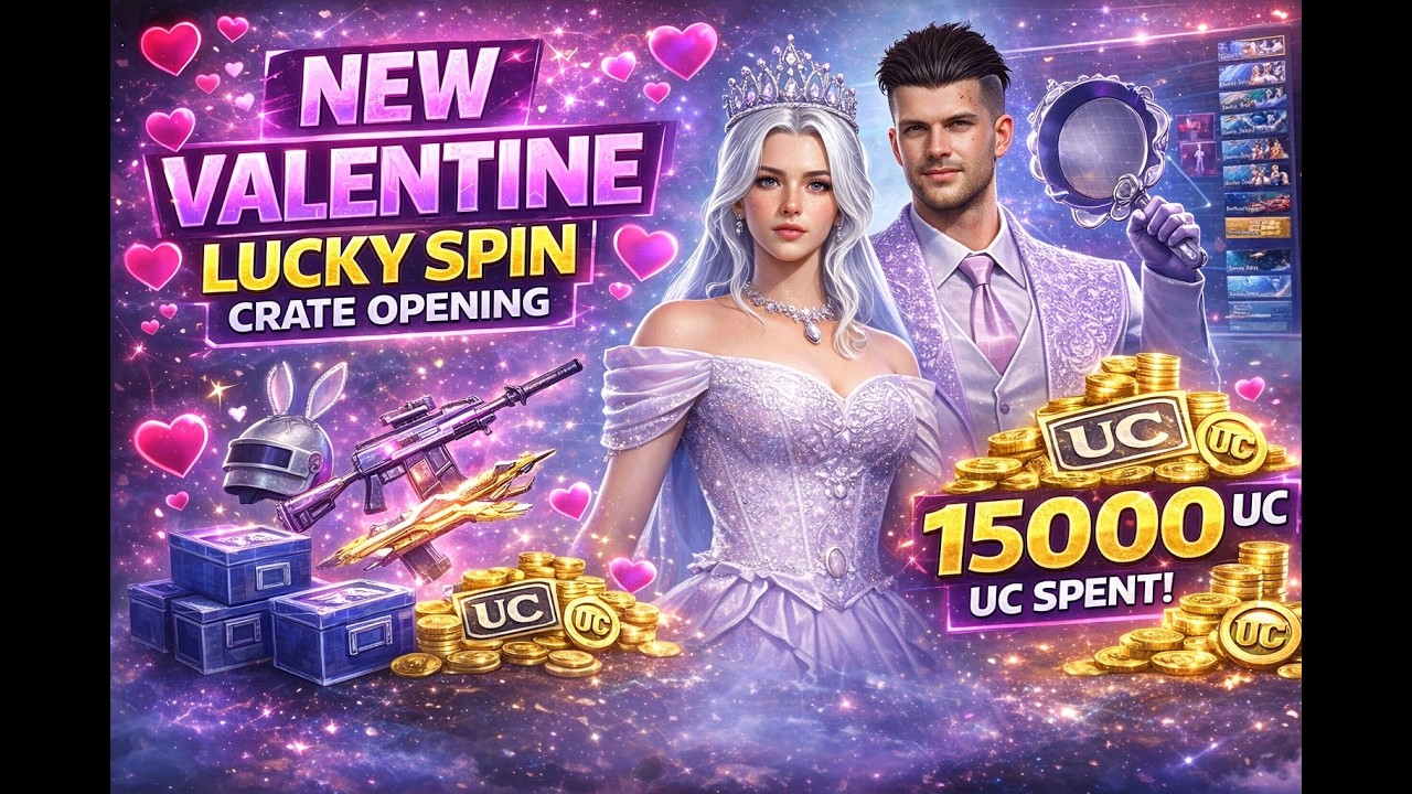 New Lucky Spin Crate Opening | NEW VALENTINE CRATE OPENING | 15000UC Spent  💵