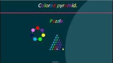 Puzzle. Colored pyramid.  Short.