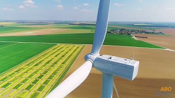 Wind farm construction in Lion-en-Beauce (France)