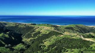 DJI drone film. Flat Point, New Zealand