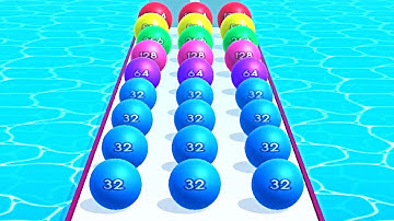 Faster Run 2048 - Ball game 3D ! All Levels Gameplay Part 123 android,ios