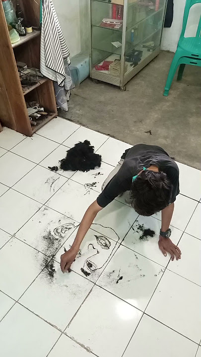 lukisan Nike Ardilla dari rambut. #remix #dj #music  #art #gambar #drawing #karya