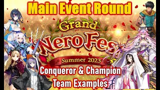 Fgo Na Main Event Round Teams - Champion & Conqueror Grand Nero Fest 2023
