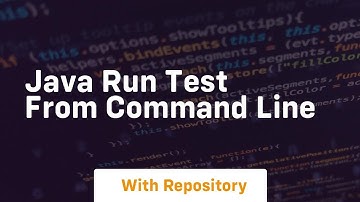 java run test from command line
