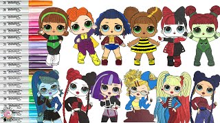 Lol Surprise Makeover As Dc Super Hero Girls Coloring Book Compilation Batgirl Harley Quinn Poison