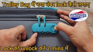 American Tourister Bag LOCK RESET Unlock the lock in 2 minutes and set a new number lock screenshot 4