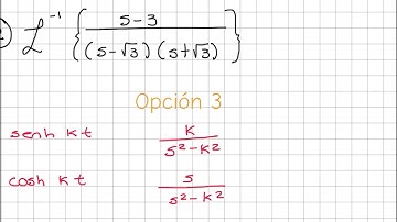 Transformada inversa de Laplace, video 5 de 5 (ejercicio del video 3, OPCIÓN 3)