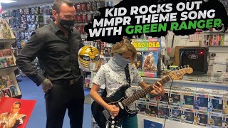 Kid Rocks Out MMPR Theme Song with Green Ranger