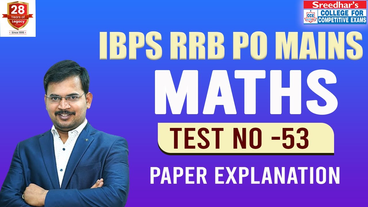IBPS RRB PO MAINS MOCK TEST NO-53 | MATHS PRACTICE SET WITH IMPORTANT ...