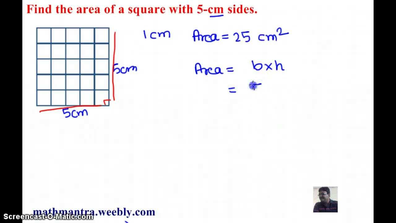 AREA OF A SQUARE VIDEO 1 YouTube