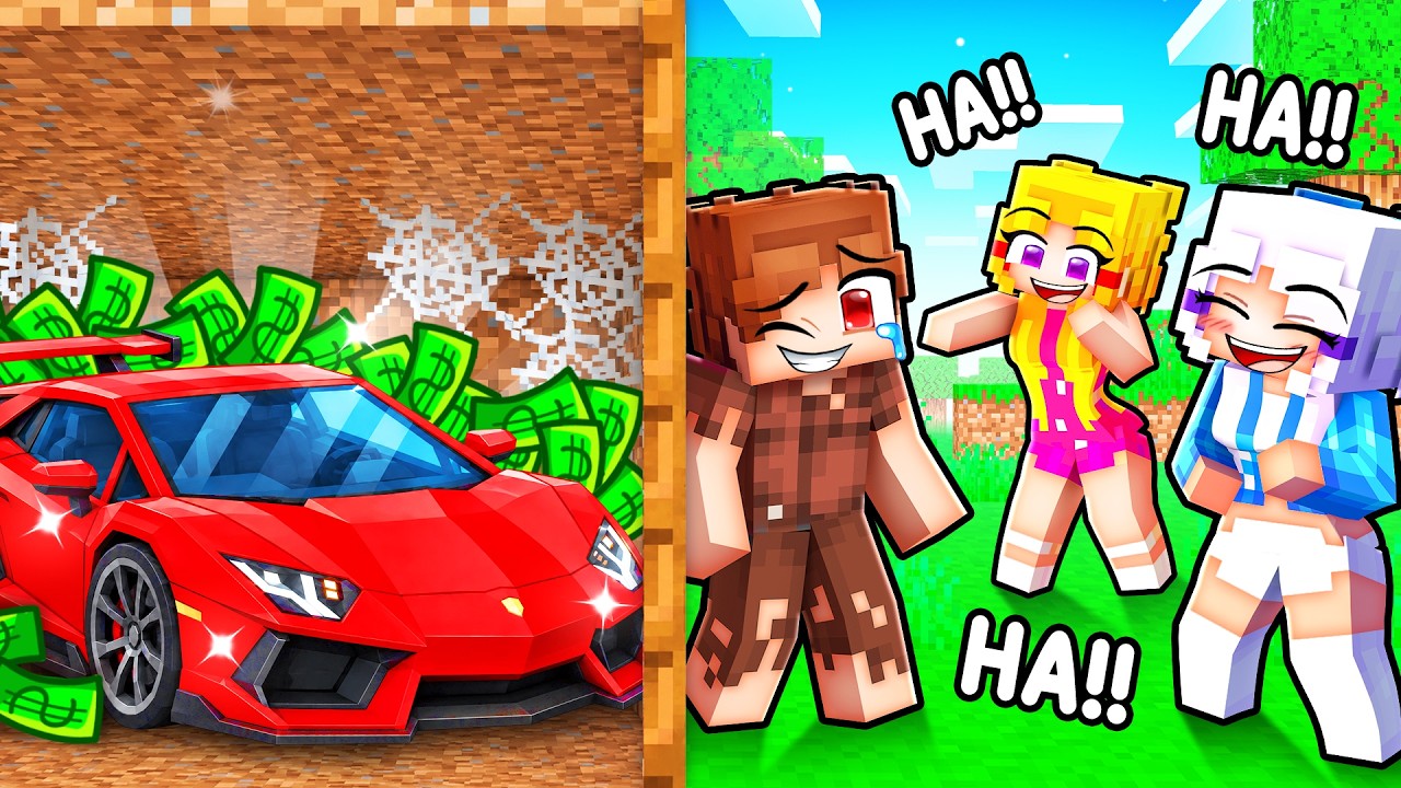 I Pretended to be POOR to Troll my Friends In Minecraft...