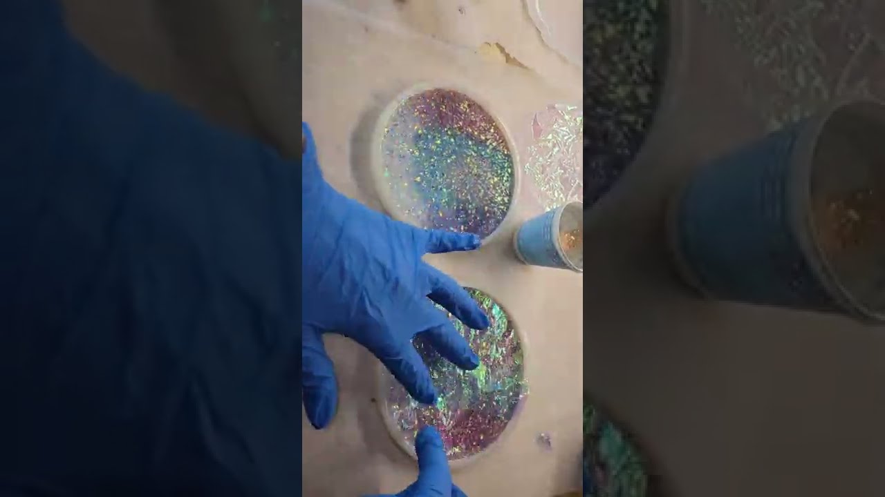 Epoxy/Resin glitter coaster start to finish (with an oops moment!) 
