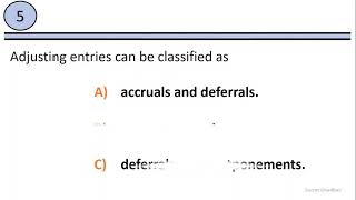 Accounting Quiz Questions and Answers:  Adjusting Entries