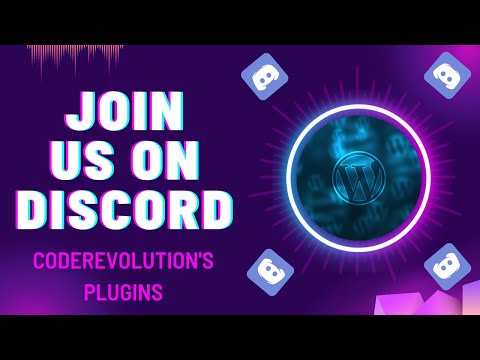Join CodeRevolution's Plugins now also on Discord!