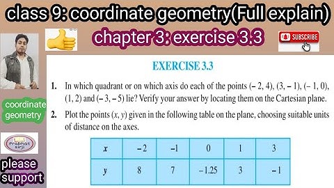 class 9|chapter3: coordinate geometry|exe 3.3|cbsc and rbsc board|#prabhatsirji |#cordinategeometry
