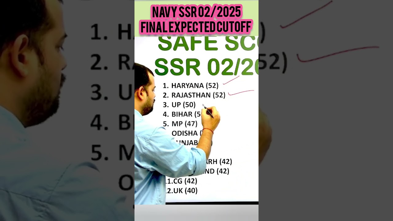 NAVY SSR 02 2025 EXPECTED FINAL CUTOFF PHASE 2 CUTOFF VIVEK RAI SIR