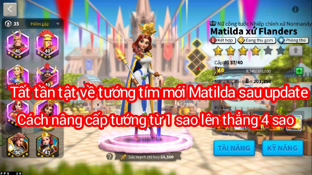 Max skill tướng tím mới Matilda sau đợt update | Rise of Kingdoms ...