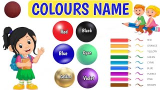 Colours Name - English Learn Colours Speling रग क नम