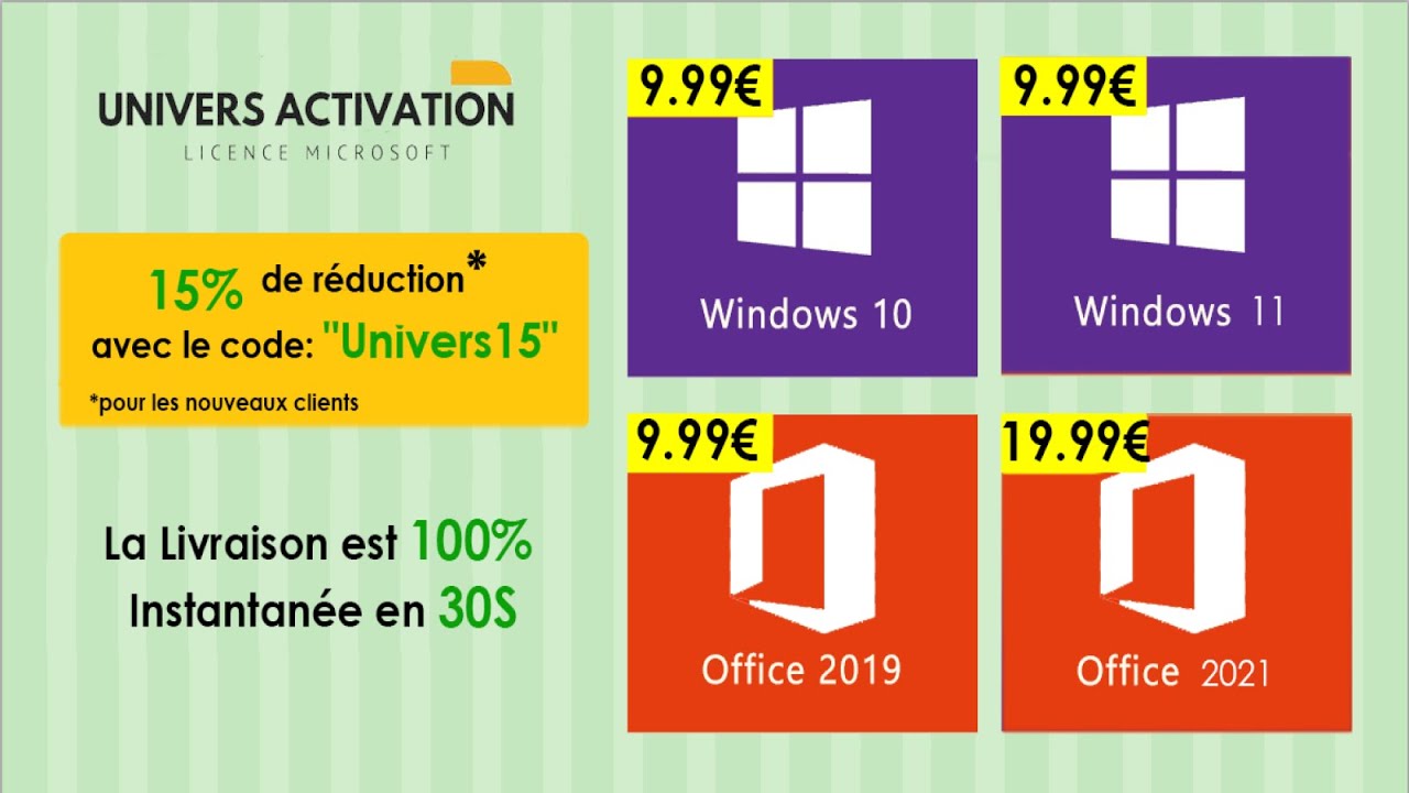 Licence Windows 10 Pro Famille et Windows 11 Pro Famille 