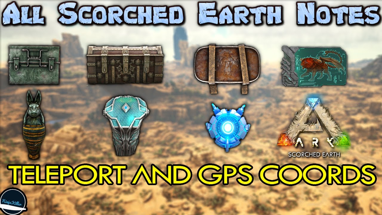 All Scorched Earth Explorer Note Locations In Ark Survival Evolved Youtube